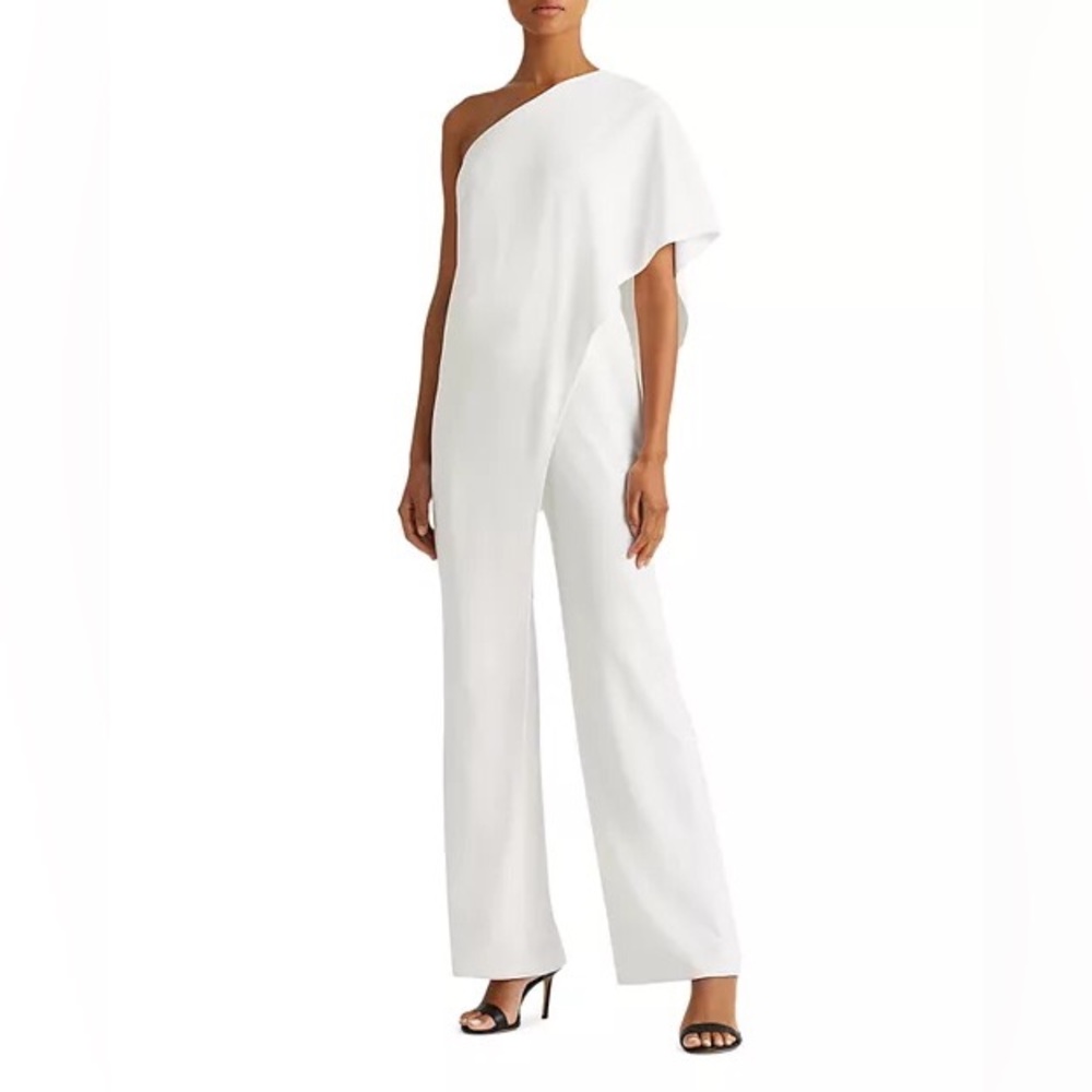 Lauren Ralph Lauren April one shoulder draped jumpsuit NWT